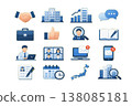 Icons for business use, such as for computers and online meetings. 138085181