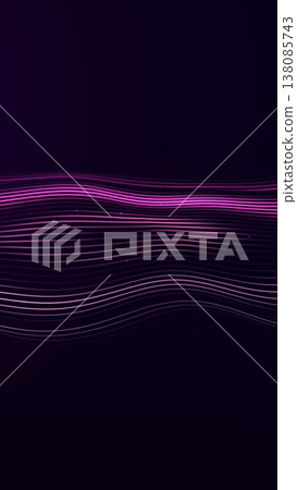 Vertical neon wave lines in pink and purple tones on dark background, abstract flowing light pattern with smooth motion and futuristic digital atmosphere. Vertical neon wave lines in pink and purple tones on dark background, abstract flowing light pattern with smooth motion and futuristic digital atmosphere. 138085743