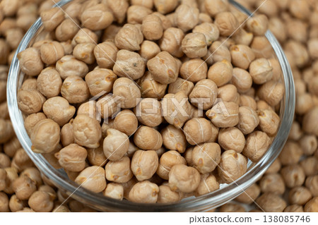 Healthy vegan protein source dry chickpeas. Healthy vegan protein source dry chickpeas. 138085746