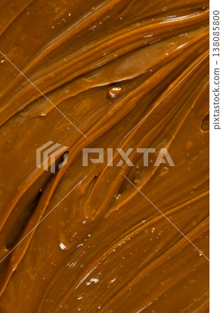 Rich golden brown caramel texture for food design. 138085800