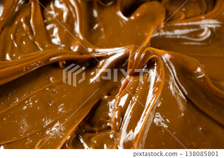 Rich golden brown caramel texture for food design. 138085801