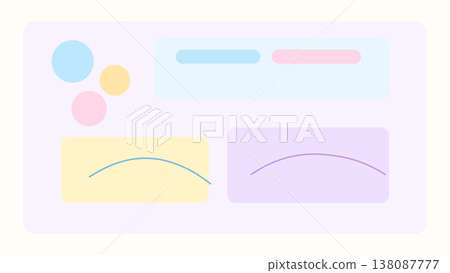 Pediatric health app interface background with playful soft forms, rounded modules and friendly medical dashboard composition design 138087777