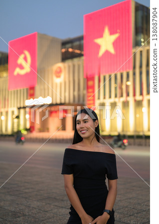 Thai Woman at National Assembly Building Hanoi Vietnam 138087904