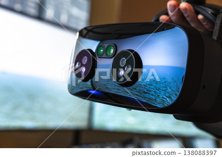 Close-up of a modern virtual reality headset 138088397