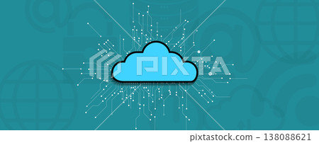 Cloud smart concept technology innovation background and network security Cloud smart concept technology innovation background and network security 138088621