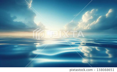 dramatic sky with clouds and sun 138088651