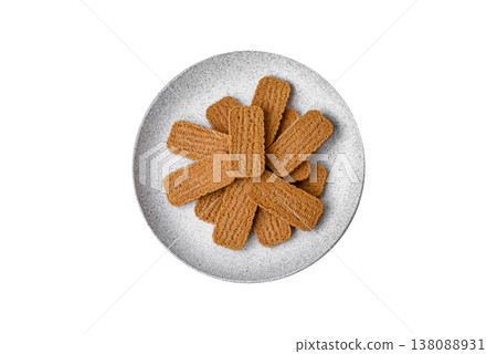 Caramel biscuit cookies, or shortbread, are a healthy breakfast food. Biscuit cookies Caramel biscuit cookies, or shortbread, are a healthy breakfast food. Biscuit cookies 138088931