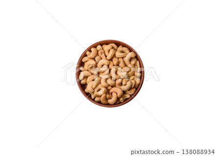 Roasted or raw cashew make a savory snack for a healthy, filling meal. Cashew nuts 138088934
