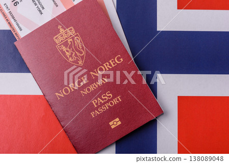 Norway passport, Norwegian visa for international travel and vacation. Norwegian passport 138089048