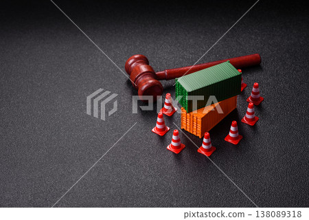 The cargo container ban as a conceptual backdrop for the export. The cargo container embargo The cargo container ban as a conceptual backdrop for the export. The cargo container embargo 138089318