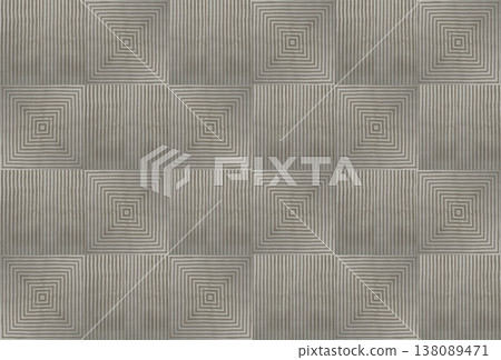 Industrial Grey Concrete Checkerboard Wall Tile with Squares and Grooves Industrial Grey Concrete Checkerboard Wall Tile with Squares and Grooves 138089471
