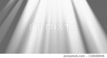 Light effect shadow overlay god rays isolated transparent background. 138089696