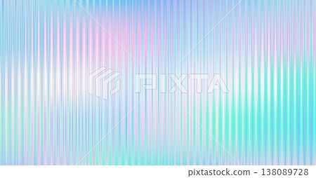 Acrylic ribbed glass with a hologram effect texture background . Fluted plastic panel with blurry light reflection. 138089728