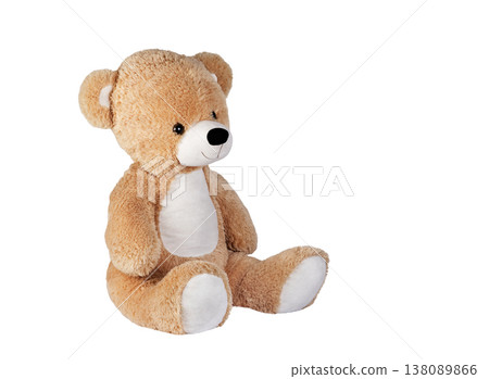 Big brown teddy bear on white background Big brown teddy bear on white background 138089866