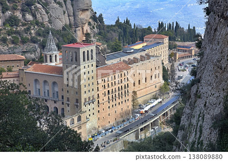 Montserrat Abbey in the Catalonia mountains 138089880
