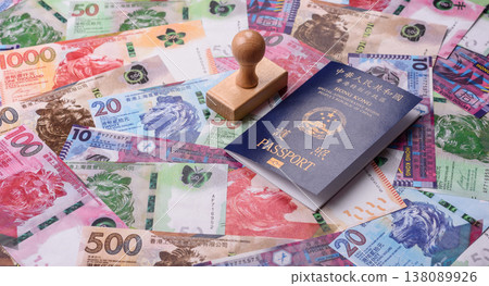 A Hong Kong passport, a document for travel, leisure, and work. A Hong Kong passport A Hong Kong passport, a document for travel, leisure, and work. A Hong Kong passport 138089926