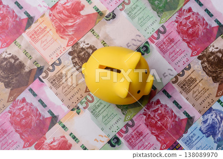 A piggy bank as a concept for storing, accumulating, and saving financial resources. A piggy bank A piggy bank as a concept for storing, accumulating, and saving financial resources. A piggy bank 138089970