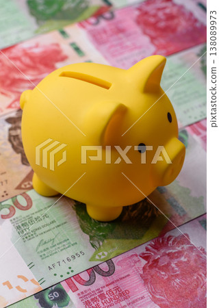 A piggy bank as a concept for storing, accumulating, and saving financial resources. A piggy bank 138089973