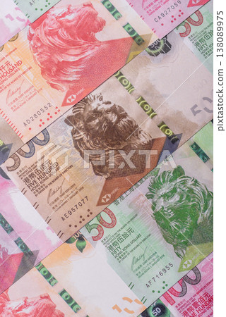 Hong Kong paper money, cash currency for exchange and financial transactions. Hong Kong money Hong Kong paper money, cash currency for exchange and financial transactions. Hong Kong money 138089975