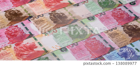 Hong Kong paper money, cash currency for exchange and financial transactions. Hong Kong money Hong Kong paper money, cash currency for exchange and financial transactions. Hong Kong money 138089977