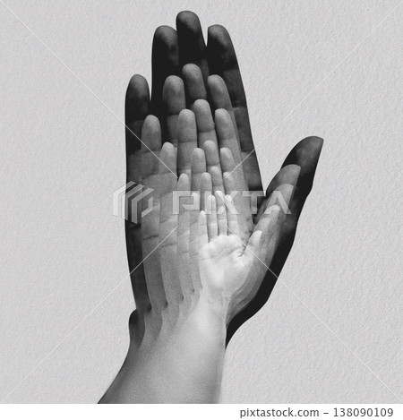 Hands composing growth evolution and diverse generations 138090109