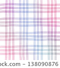 Pink Purple Gradient Plaid Gingham Madras Check Hand Drawn Background Pattern Overlay 138090876
