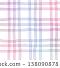 Pink Purple Gradient Plaid Gingham Madras Check Hand Drawn Background Pattern Overlay 138090878