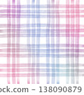 Pink Purple Gradient Plaid Gingham Madras Check Hand Drawn Background Pattern Overlay 138090879