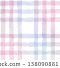 Pink Purple Gradient Plaid Gingham Madras Check Hand Drawn Background Pattern Overlay 138090881