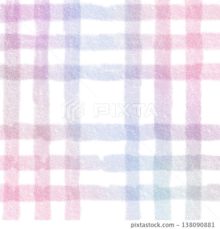 Pink Purple Gradient Plaid Gingham Madras Check Hand Drawn Background Pattern Overlay 138090881