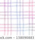 Pink Purple Gradient Plaid Gingham Madras Check Hand Drawn Background Pattern Overlay 138090883