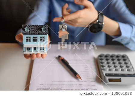 Conceptual background for real estate, buying, selling a home or commercial space. Real estate 138091038