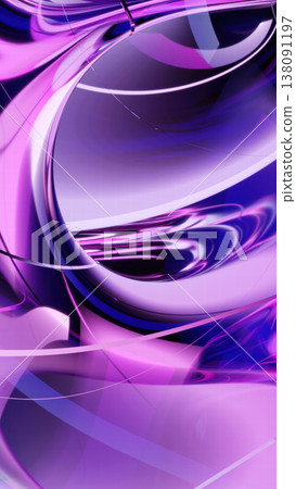 Abstract Glass Waves in Blue and Green. 3D Render Abstract Glass Waves in Blue and Green. 3D Render 138091197