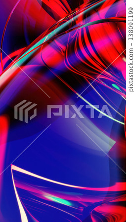 Abstract Glass Waves in Blue and Green. 3D Render Abstract Glass Waves in Blue and Green. 3D Render 138091199