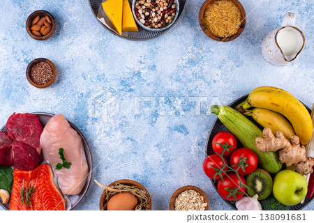 Clean eating balanced protein healthy food. Clean eating balanced protein healthy food. 138091681