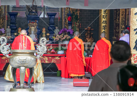 old Taoist chinese buddhist temple 138091914