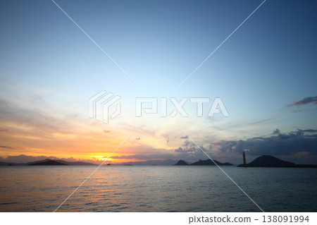 Seaside town of Turgutreis and spectacular sunsets. Seaside town of Turgutreis and spectacular sunsets. 138091994