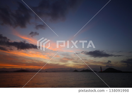 Seaside town of Turgutreis and spectacular sunsets.  138091998