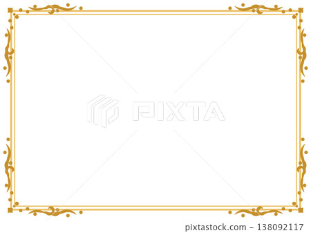 奢華金色裝飾畫框 138092117