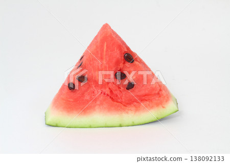 Watermelon slice isolated on white background with clipping path. 138092133