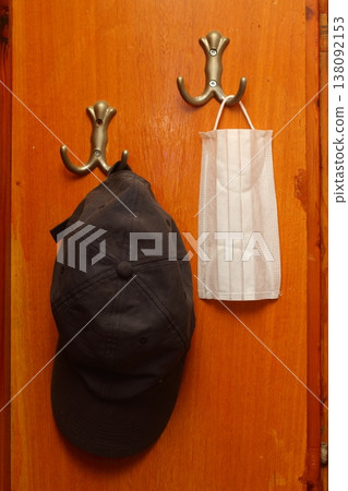 N95 face mask and clothes hanger in quarantine time N95 face mask and clothes hanger in quarantine time 138092153