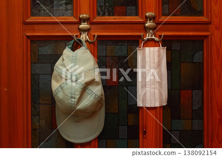 N95 face mask and clothes hanger in quarantine time N95 face mask and clothes hanger in quarantine time 138092154