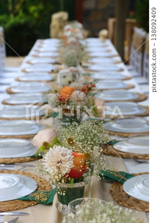 A dinner table from the Turkish Culture being prepared for a celebration in West Turkey 138092409