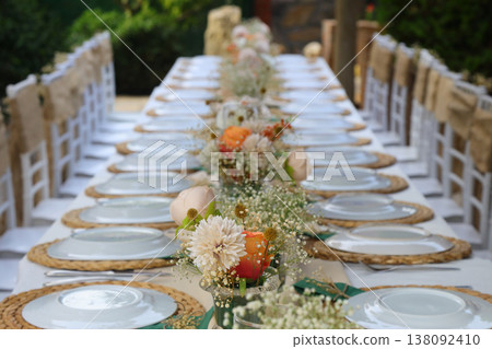 A dinner table from the Turkish Culture being prepared for a celebration in West Turkey A dinner table from the Turkish Culture being prepared for a celebration in West Turkey 138092410