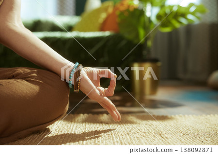 Close-Up of Meditation Mudra in Peaceful Home Close-Up of Meditation Mudra in Peaceful Home 138092871