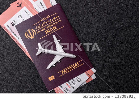 Iranian passport for travelling, flying and doing business. Iran document, id Iranian passport for travelling, flying and doing business. Iran document, id 138092925