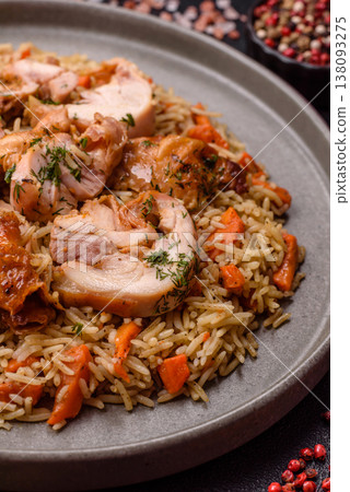 Kabsa or mandi, an Arabic dish with rice and chicken, salt, and spices. Kabsa or mandi Kabsa or mandi, an Arabic dish with rice and chicken, salt, and spices. Kabsa or mandi 138093275