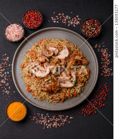 Kabsa or mandi, an Arabic dish with rice and chicken, salt, and spices. Kabsa or mandi Kabsa or mandi, an Arabic dish with rice and chicken, salt, and spices. Kabsa or mandi 138093277