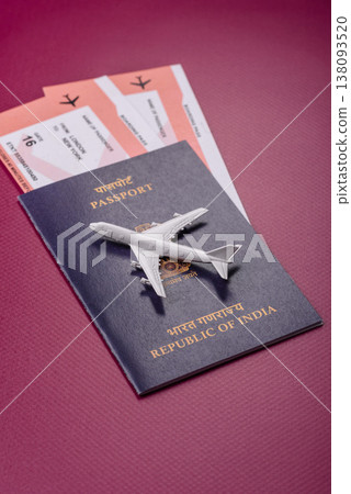 Indian passport, a document for travel, leisure, and work. Passport of India Indian passport, a document for travel, leisure, and work. Passport of India 138093520