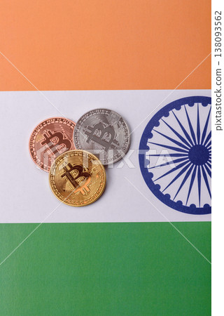 A conceptual financial background, Bitcoin against the Rupee. Bitcoin on the Indian currency A conceptual financial background, Bitcoin against the Rupee. Bitcoin on the Indian currency 138093562